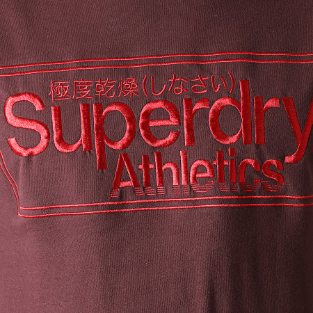 Superdry - Tee Shirt Manches Longues CL Athletics M6010157A Bordeaux