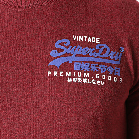 Superdry - Tee Shirt VL Duo M6010154B Bordeaux Chiné