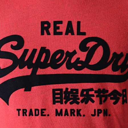 Superdry - Tee Shirt VL Varsity M1010349B Rouge Chiné