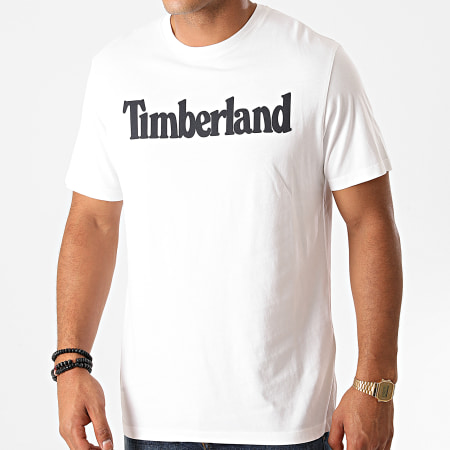 Timberland - Camiseta Kennebec River Marca Lineal A2C31 Blanco