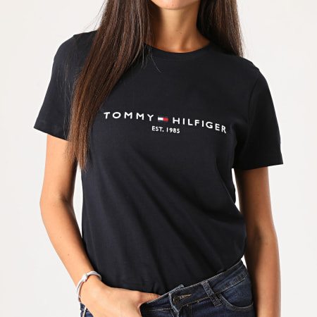 Tommy Hilfiger - Tee Shirt Femme Essential 8681 Bleu Marine