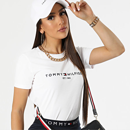 Tommy Hilfiger - Tee Shirt Femme Essential 8681 Blanc