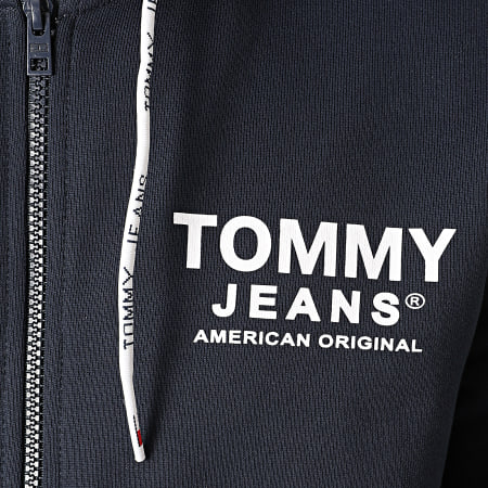 Tommy Jeans - Sweat Zippé Capuche Essential Graphic 8414 Bleu Marine