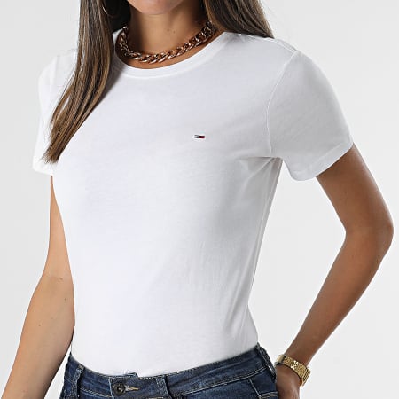 Tommy Jeans - Tee Shirt Femme Soft Jersey 6901 Blanc