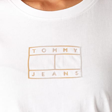 Tommy Jeans - Tee Shirt Femme Outline Flag 8936 Blanc