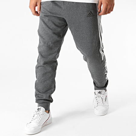 Adidas Sportswear - Pantalon Jogging A Bandes Essential Colorblock GD5474 Gris Anthracite Chiné