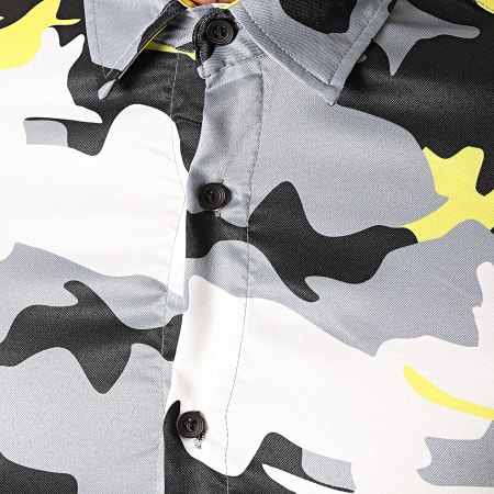 Ikao - Chemise Manches Longues Camouflage LL149 Gris Jaune