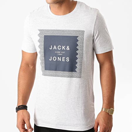 Jack And Jones - Tee Shirt Cap Gris Chiné