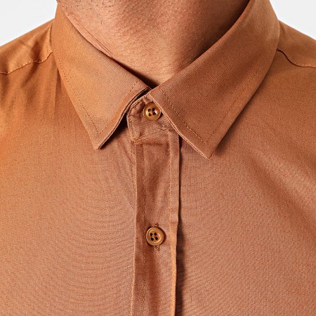 LBO - Chemise Manches Longues Slim Fit 1411 Camel
