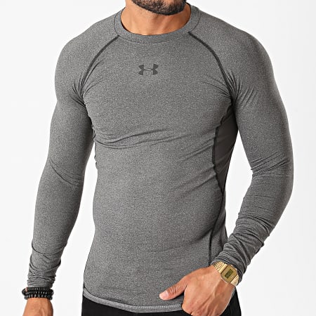 Under Armour - Tee Shirt Manches Longues 1257471 Gris Anthracite Chiné