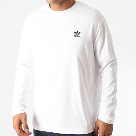 Adidas Originals - Tee Shirt Manches Longues Back + Front Trefoil GE0860 Blanc