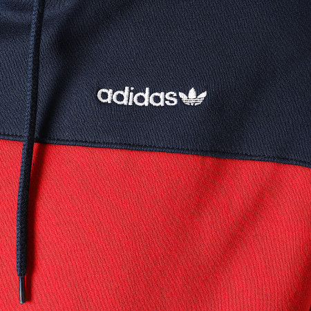 Adidas Originals - Sweat Capuche A Bandes Classics GD2078 Rouge Bleu Marine