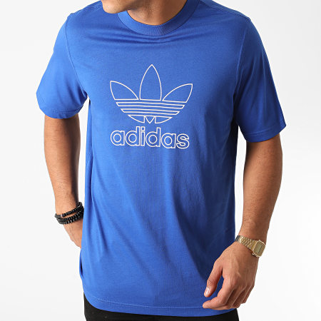 Adidas Originals - Tee Shirt Trefoil Outline GF4098 Bleu Roi