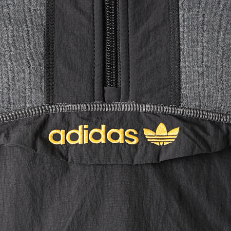 Adidas Originals - Sweat Col Zippé Adventure Field GD5573 Gris Anthracite Chiné Noir