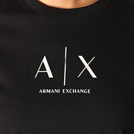 Armani Exchange - Tee Shirt Femme 6HZTGM-ZJH4Z Noir Argenté