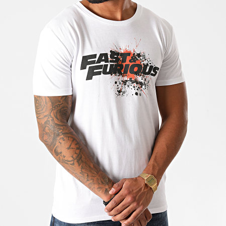 Fast & Furious - Tee Shirt Fast And Furious Splatter Blanc