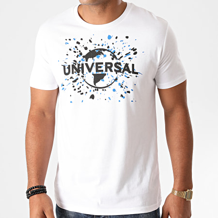 Universal Studio - Tee Shirt Universal Logo Splatter Blanc