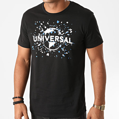 Universal Studio - Tee Shirt Universal Logo Splatter Noir