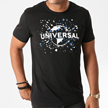 Universal Studio - Tee Shirt Universal Logo Splatter Noir
