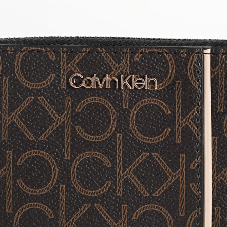 Calvin Klein - Portefeuille Femme Wallet Piping 7434 Marron
