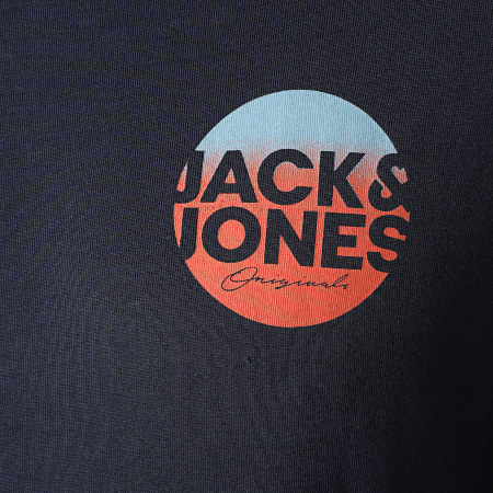 Jack And Jones - Tee Shirt Manches Longues Torpedo Bleu Marine