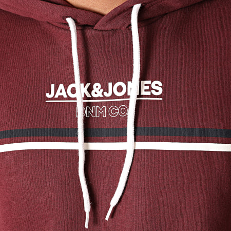 Jack And Jones - Sweat Capuche Shaker Bordeaux