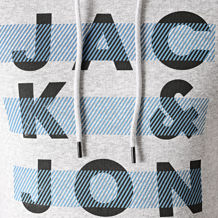 Jack And Jones - Sweat Capuche Jumbo Gris Chiné