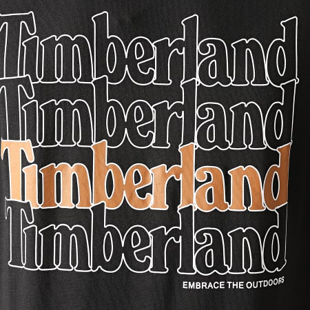 Timberland - Tee Shirt White Linear Logo A2E9J Noir