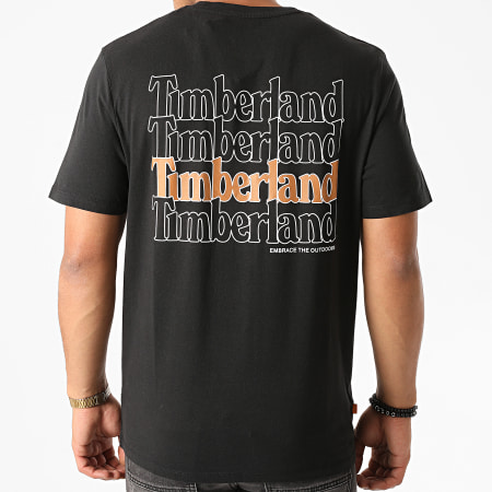 Timberland - Tee Shirt White Linear Logo A2E9J Noir