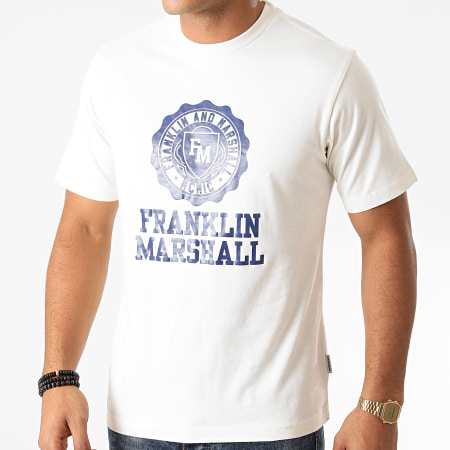 Franklin And Marshall - Tee Shirt JM3014-1000P01 Ecru