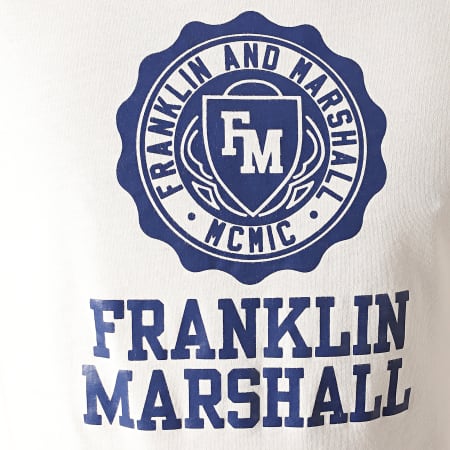 Franklin And Marshall - Tee Shirt JM3014-1000P01 Ecru