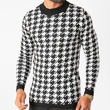 Paname Brothers - Pull PNM-204 Blanc Noir
