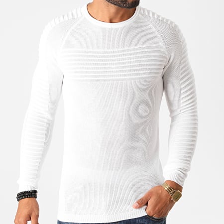 Paname Brothers - Pull PNM-202 Blanc