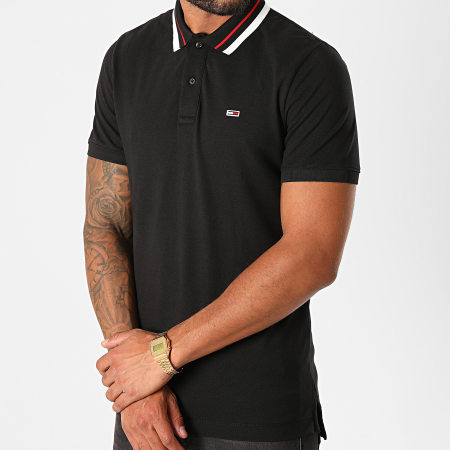 Tommy Jeans - Polo Manches Courtes Classics Tipped 9440 Noir