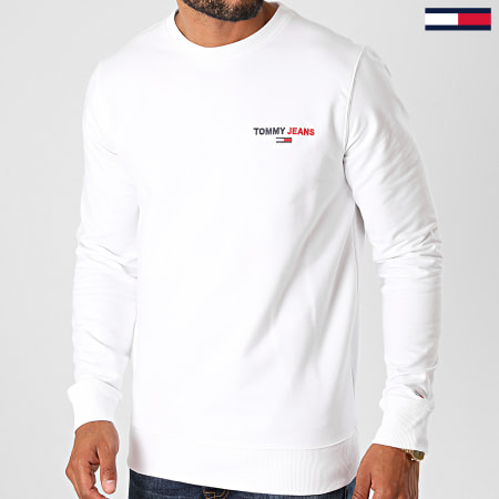 Tommy Jeans - Sweat Crewneck Tommy Chest Graphic 8729 Blanc