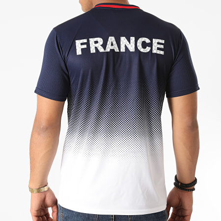 FFF - Tee Shirt F20015C Bleu Marine Blanc