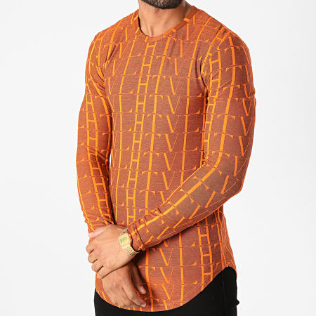 Frilivin - Tee Shirt Manches Longues Oversize U2139 Orange