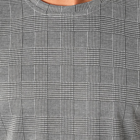 Frilivin - Tee Shirt Oversize A Carreaux 13986 Gris