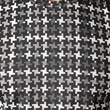 Frilivin - Tee Shirt Manches Longues Oversize 15023 Noir Gris Ecru