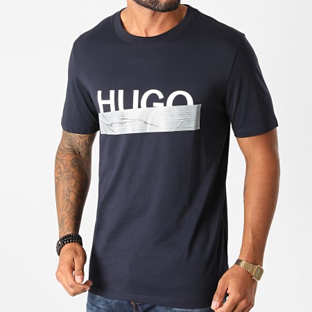HUGO - Tee Shirt Dicagolino 50436413 Bleu Marine