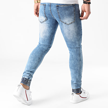 LBO - Pantalón Chándal Skinny Jeans con rasgaduras LB054J Denim Blue Medium
