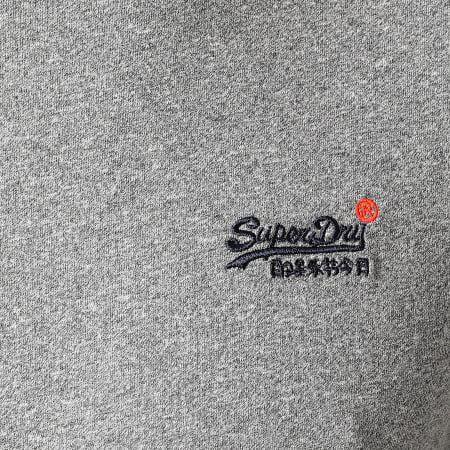 Superdry - Tee Shirt Manches Longues OL Vintage Embroidered M6010119A Gris Chiné