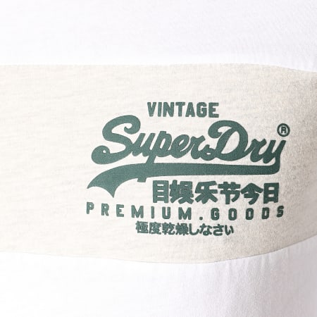 Superdry - Tee Shirt Manches Longues VL Panel M6010200A Blanc