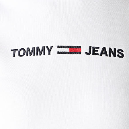Tommy Jeans - Sweat Capuche Femme Linear Logo 8972 Blanc