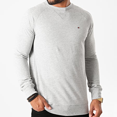 Tommy Hilfiger - Tee Shirt Manches Longues Track 1612 Gris Chiné
