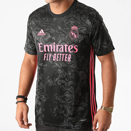 Adidas Sportswear - Tee Shirt De Sport A Bandes Real Madrid FC GE0933 Noir