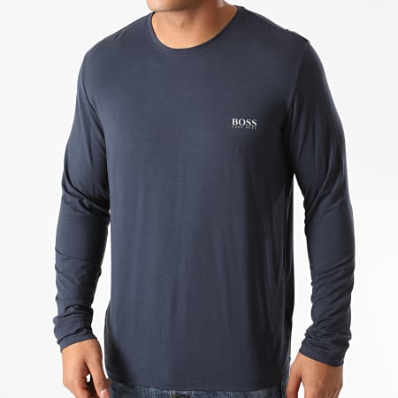 BOSS - Tee Shirt Manches Longues Comfort 50414837 Bleu Marine