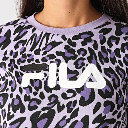 Fila - Robe Tee Shirt Femme Leopard Satinka 687983 Violet