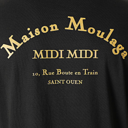 Heuss L'Enfoiré - Tee Shirt Maison Moulaga Noir Doré