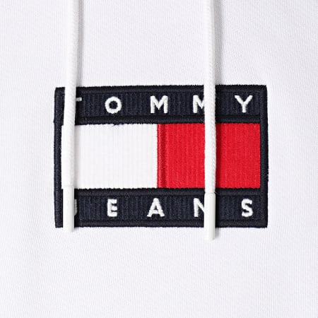 Tommy Jeans - Sweat Capuche Small Flag 8726 Blanc